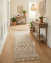 Marrakech Lattice Collection Area Rug - Medina (Beige) Runner Beige  lifestyle 29