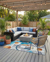 Urban Terrace Collection Area Rug -  Loggia Square Multi  lifestyle 78