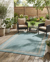 Terrace Fringe Collection Area Rug - Veranda (Aquamarine) Rectangle Aquamarine  lifestyle 15