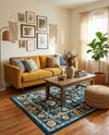 Adriana Terrace Collection Area Rug -  Positano (Navy Blue) Rectangle Navy Blue  lifestyle 19