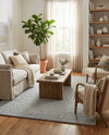 Lana Tasmanian Wool Collection Area Rug - Waitomo Rectangle Space Gray  lifestyle 34