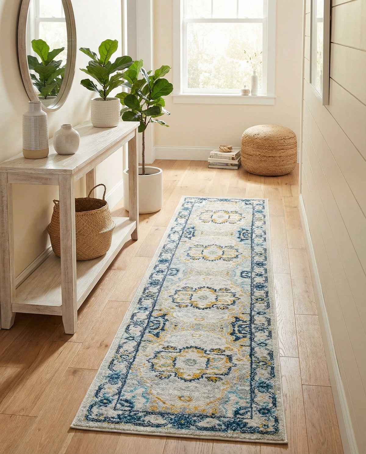 Parisian Elegance Collection Area Rug - Versailles (Gray) Runner Gray  lifestyle 85