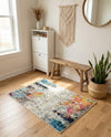 Chromatic Oasis Collection Area Rug -  Azure Rectangle Beige  lifestyle 25