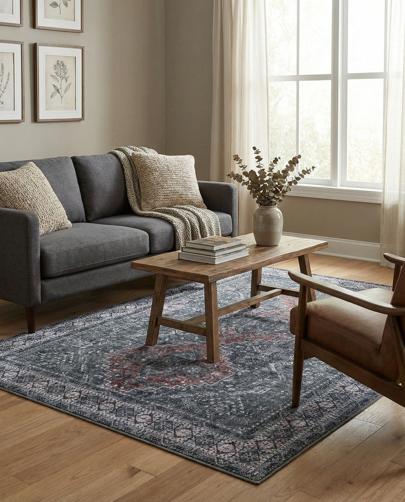 Heritage Elegance Collection Area Rug -  Uffizi Rectangle Gray  lifestyle 29