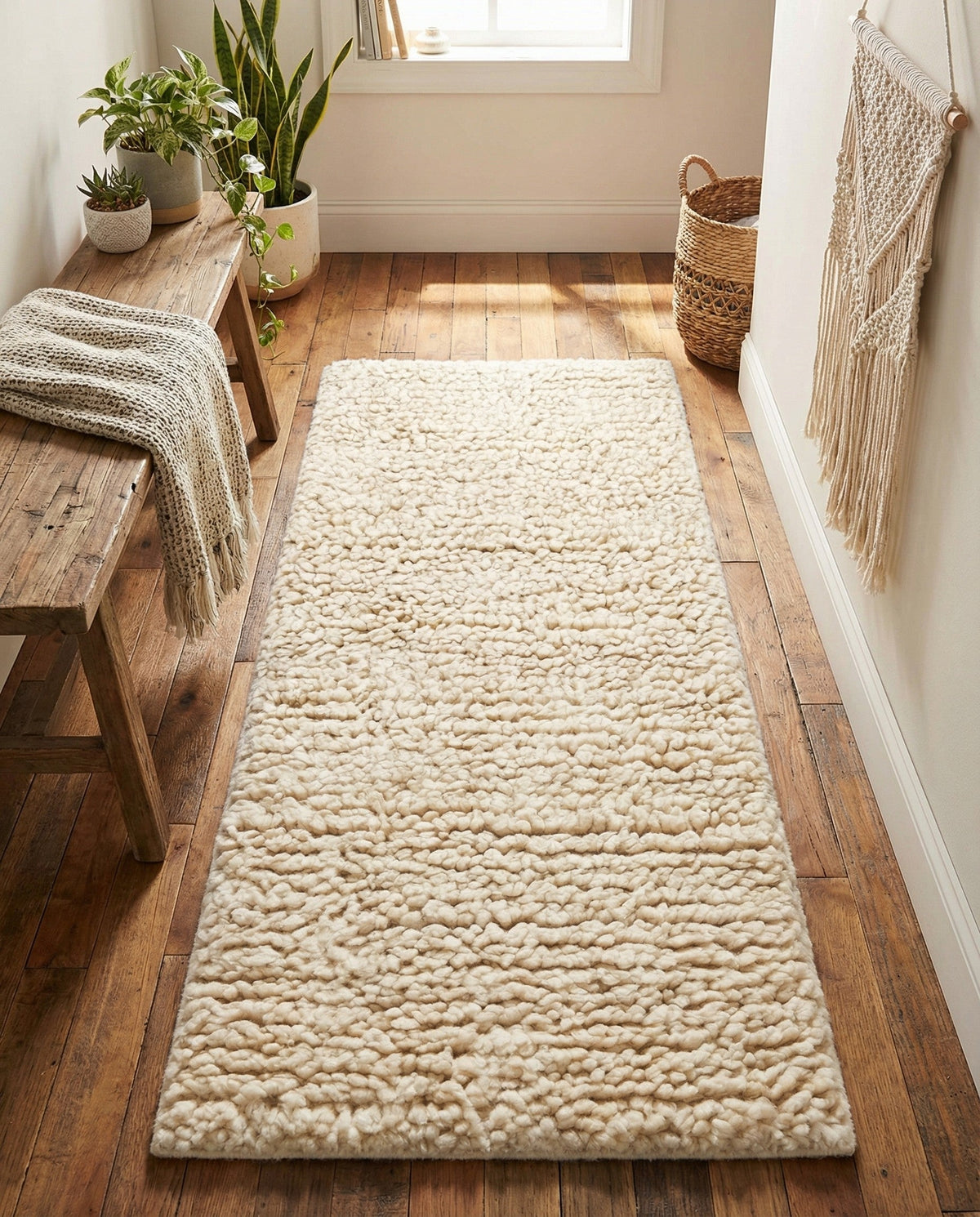 Wellington Luxe Shag Collection Area Rug - Kapiti Runner Moroccan Ivory  lifestyle 98
