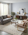 Hollywood Luxe Collection Area Rug - Sunset (White Silver) Rectangle White Silver  lifestyle 14