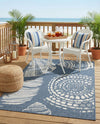 Seaside Haven Rugs Collection Area Rug -  Saltwater Rectangle Navy Blue  lifestyle 40