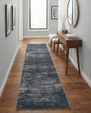 Sahara Essence Collection Area Rug - Oasis (Black) Runner Black  lifestyle 55