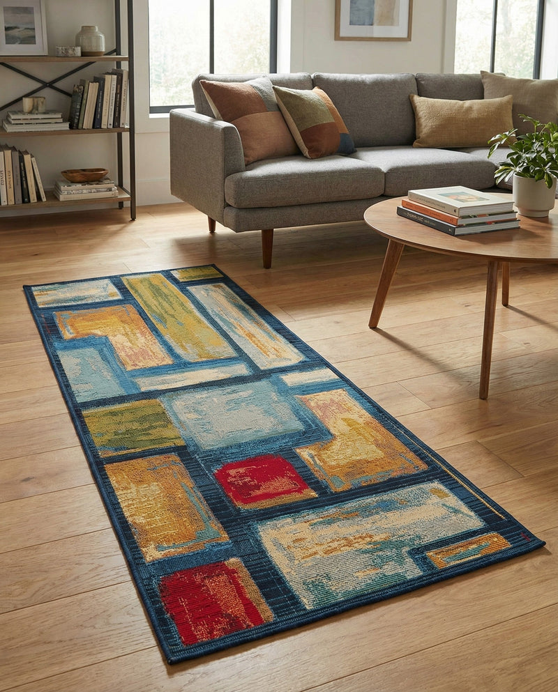 Urban Terrace Collection Area Rug -  Portico Runner Multi  lifestyle 69