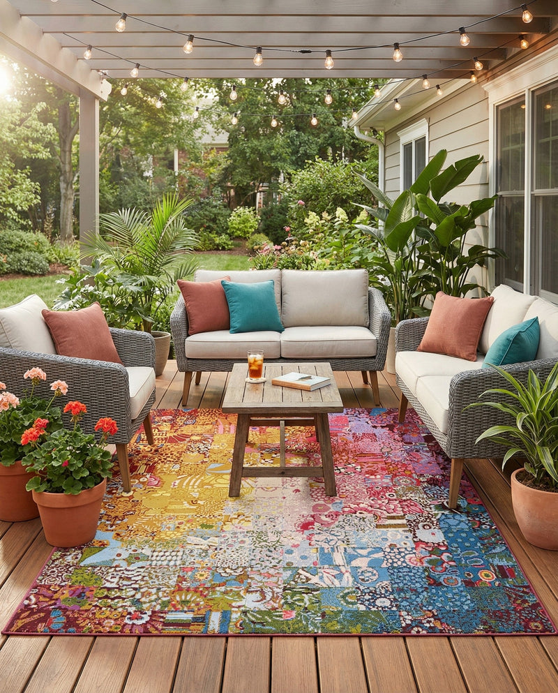 Urban Terrace Collection Area Rug -  Terrace Rectangle Multi  lifestyle 12