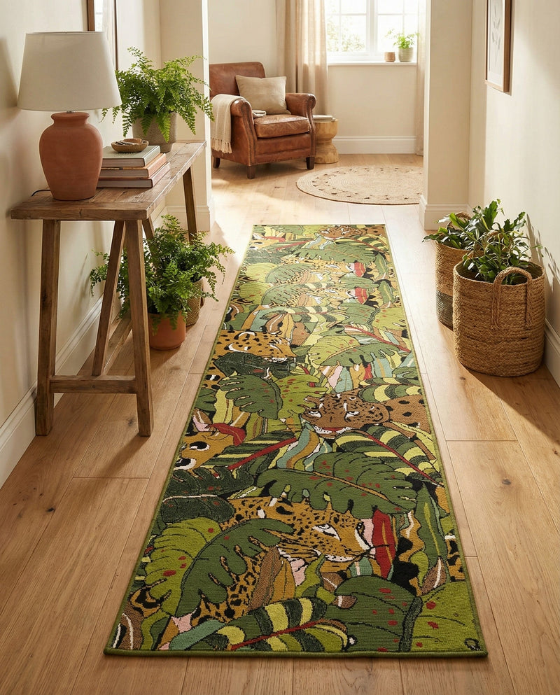 Seaside Blooms Collection Area Rug -  Sorrento Runner Green  lifestyle 45