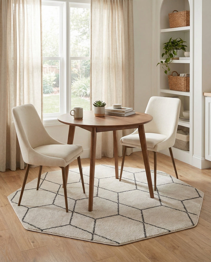 Trellis Mosaic Collection Area Rug - Arborville (Ivory) Octagon Ivory  lifestyle 37