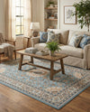 Patio Heritage Collection Area Rug -  Bower Rectangle Blue  lifestyle 27