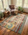 Sedona Vista Collection Area Rug -  Navajo Rectangle Blue  lifestyle 17