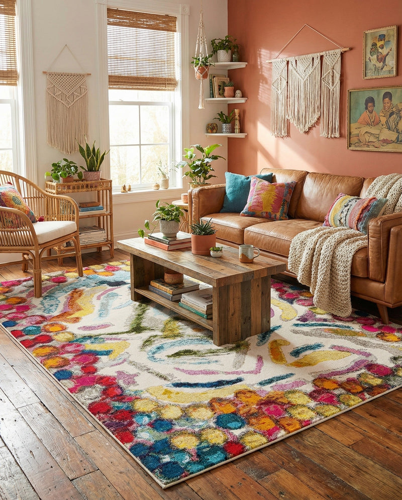 Colorburst Oasis Collection Area Rug -  Calypso Rectangle Multi  lifestyle 23