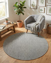 Jill Zarin Sedona Oasis Outdoor Collection Area Rug - Coconino (Silver Stars) Round Silver Stars  lifestyle 50