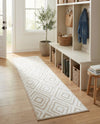 Sanctuary Retreat Collection Area Rug -  Oasis Runner Snow White  lifestyle 146
