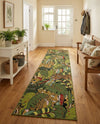 Seaside Blooms Collection Area Rug -  Sorrento Runner Green  lifestyle 46