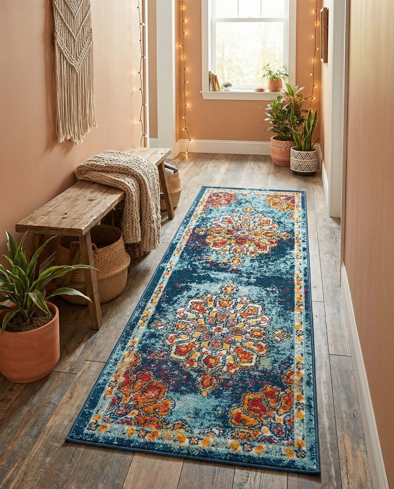 Beverly Grove Collection Area Rug - Melrose (Multi) Runner Multi  lifestyle 77