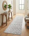 Marrakech Lattice Collection Area Rug - Medina (Light Gray) Runner Light Gray  lifestyle 48
