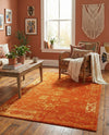 Riviera Elegance Collection Area Rug - Antibes (Orange) Rectangle Orange  lifestyle 15