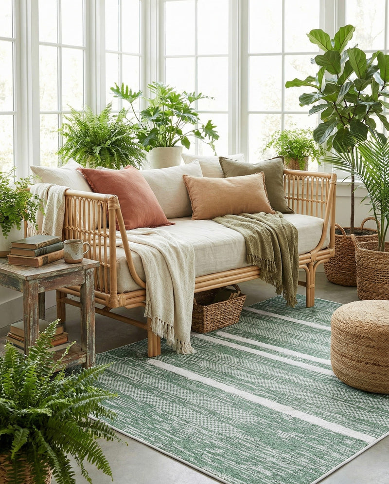 Cathedral Elegance Collection Area Rug - Chapel Rectangle Green  lifestyle 61