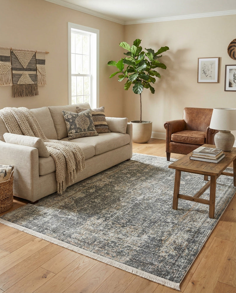 Caribbean Breeze Collection Area Rug -  Utila Rectangle Fume Gray  lifestyle 16