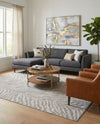 Bloomsbury Elegance Collection Area Rug -  Chelsea Rectangle Gray and Ivory  lifestyle 44