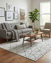 Garden Maze Retreat Collection Area Rug -  Arborlane Rectangle White  lifestyle 25