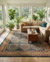 Zagros Oasis Collection Area Rug -  Gilan-e Gharb Rectangle Blue  lifestyle 11