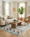 Bahama Breeze Outdoor Collection Area Rug -  Bimini Rectangle Blue  lifestyle 45