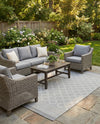 Savannah Pergola Collection Area Rug - Savannah Rectangle Gray  lifestyle 12