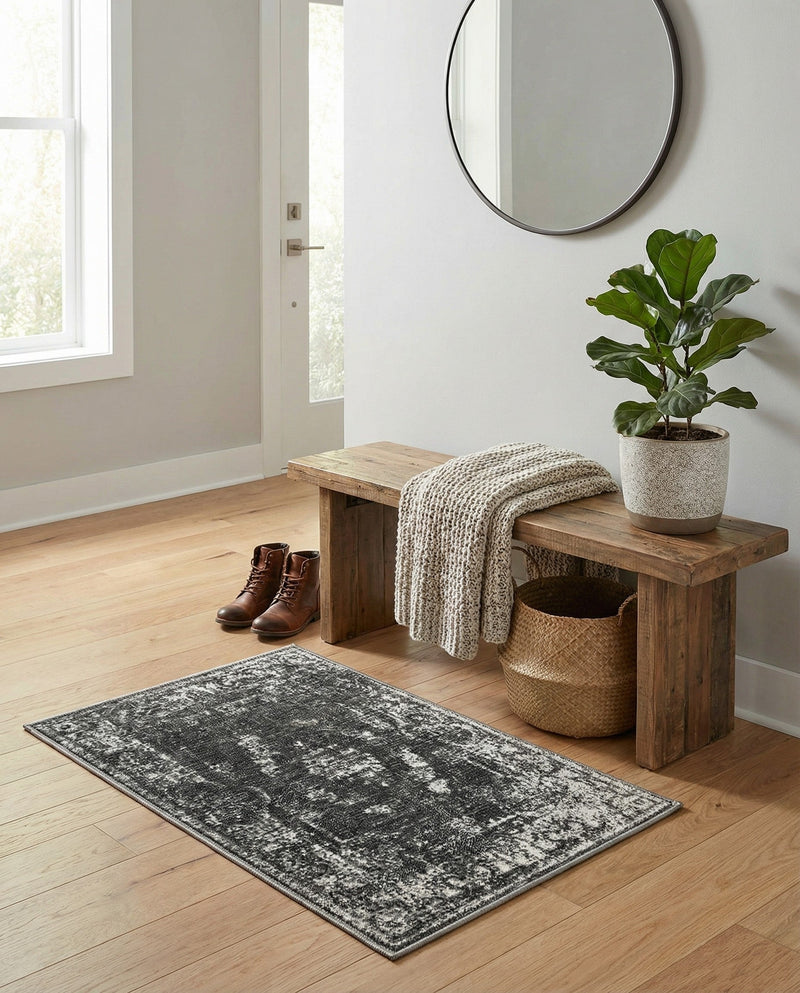 Copenhagen Comfort Collection Area Rug -  Roskilde Rectangle Charcoal  lifestyle 29