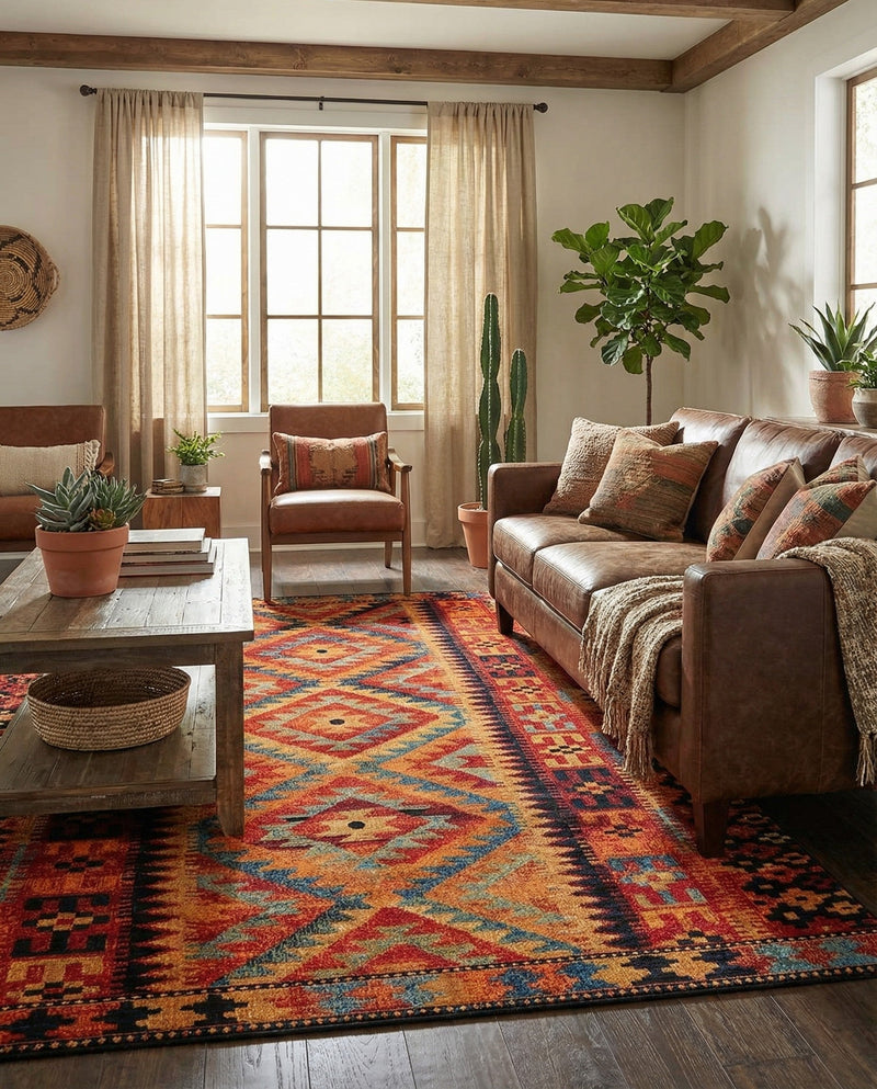 Safari Escape Rugs Collection Area Rug -  Kalahari Rectangle Multi  lifestyle 16