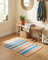 Coastal Stripe Dhurrie Collection Area Rug - Seashore Rectangle Multi  lifestyle 28