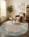 Coastal Haven Collection Area Rug -  Oceania Oval Multi  lifestyle 65