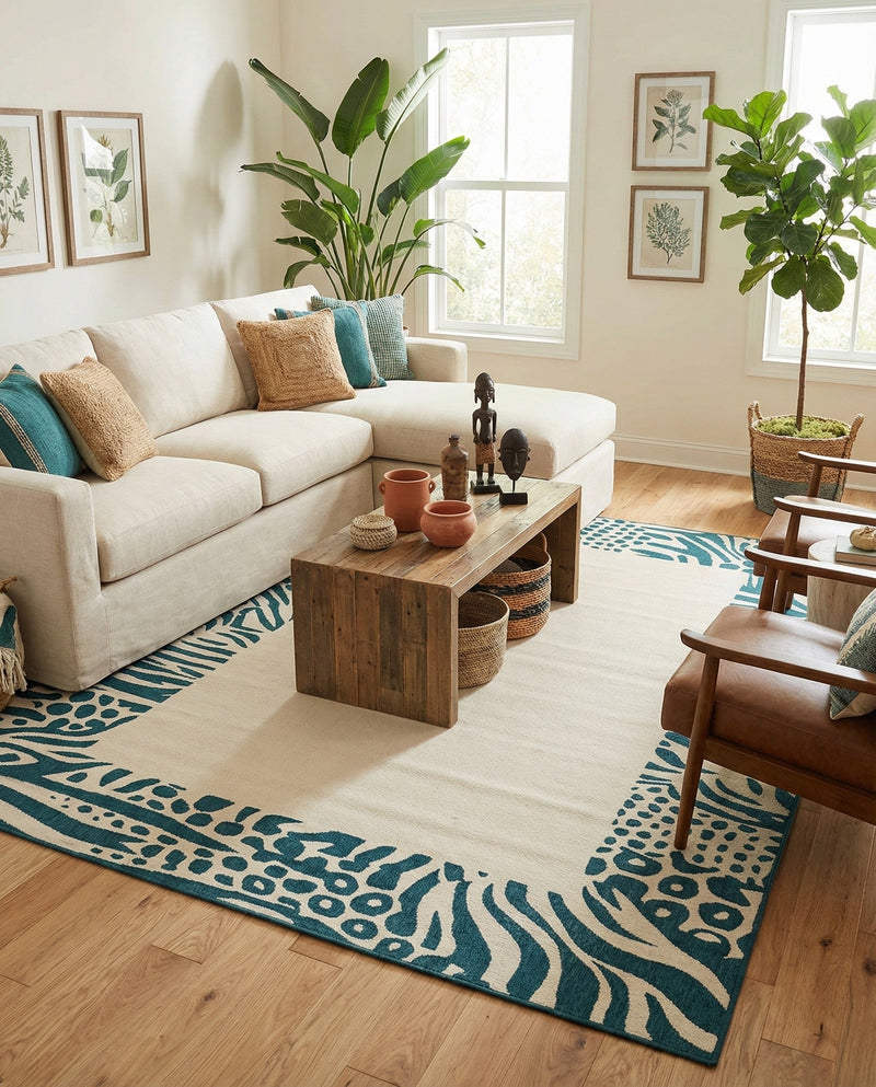 Savannah Escape Collection Area Rug - Serengeti Rectangle Ivory  lifestyle 14