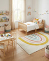 Wonder Tykes Collection Area Rug -  Illusion Rectangle Ivory  lifestyle 8