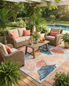 Seaside Blooms Collection Area Rug -  Tranquil Rectangle Multi  lifestyle 39