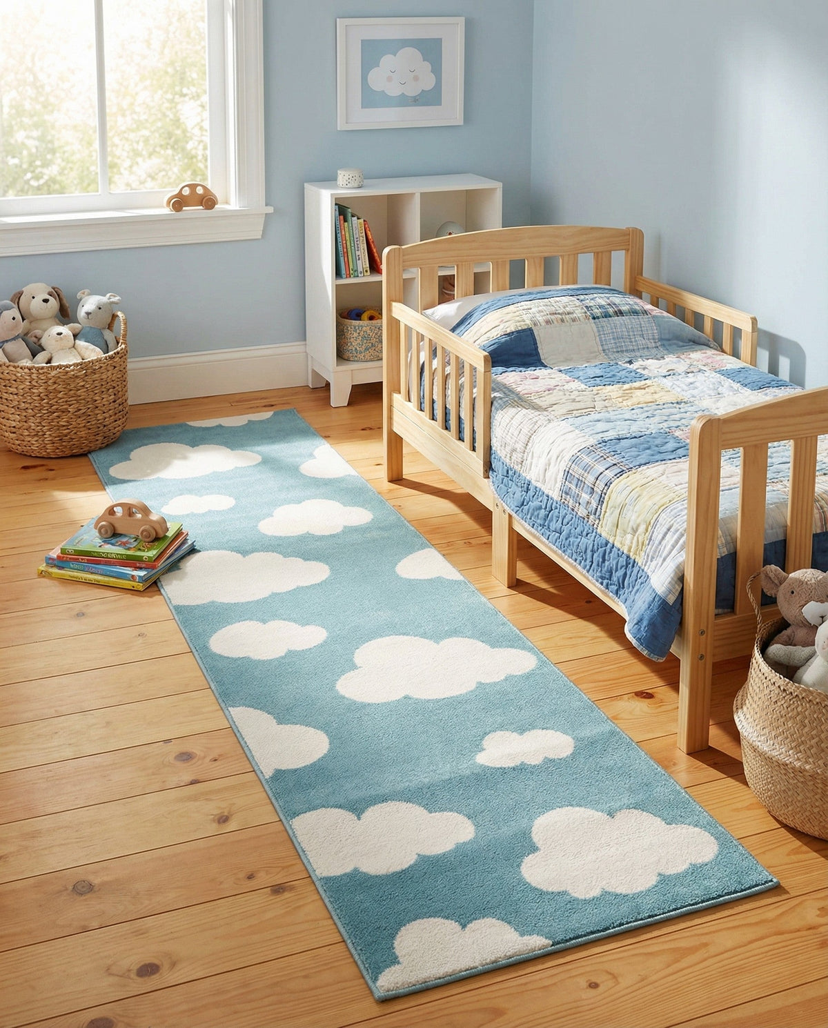 Wonder Tykes Collection Area Rug -  Dreamview Runner Sky blue  lifestyle 87