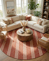 Urban Oasis Rugs Collection Area Rug -  District (Rust Red) Round Rust Red  lifestyle 57