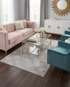 Hollywood Luxe Collection Area Rug -  Rodeo Rectangle Gray Silver  lifestyle 55