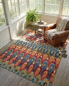 Urban Terrace Collection Area Rug -  Compass Rectangle Multi  lifestyle 8