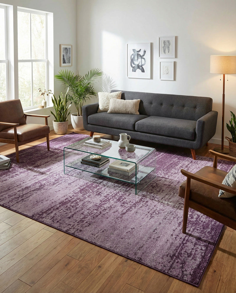 Studio Haven Collection Area Rug -  Gallery (Violet) Rectangle Violet  lifestyle 29
