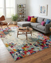 Chromatic Oasis Collection Area Rug -  Blush Rectangle Multi  lifestyle 26