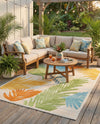 Bahama Breeze Outdoor Collection Area Rug -  CatCay Rectangle Beige  lifestyle 29