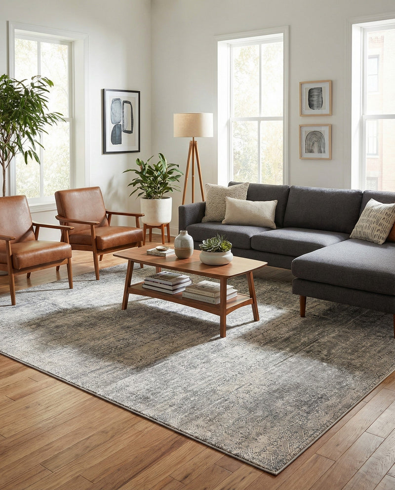 Bloomsbury Elegance Collection Area Rug -  Pimlico Rectangle Gray  lifestyle 19