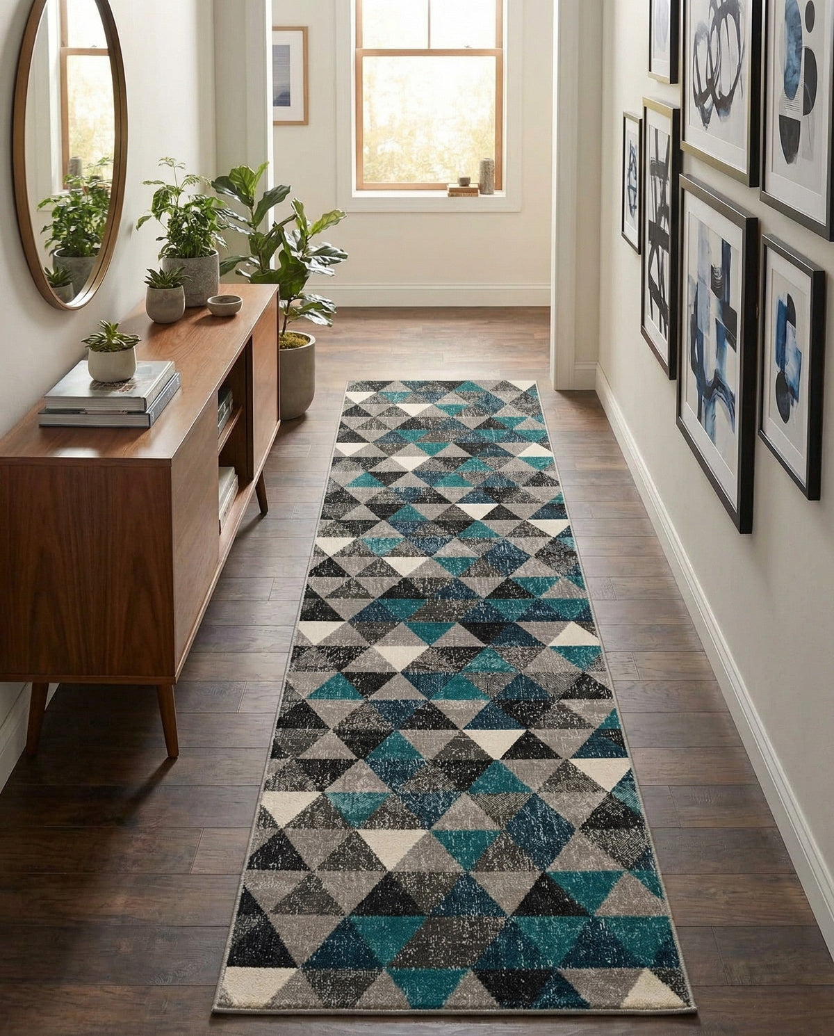 Seville Elegance Collection Area Rug -  Malaga Runner Gray  lifestyle 84