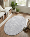 Heritage Elegance Collection Area Rug -  Windsor (Gray) Oval Gray  lifestyle 42