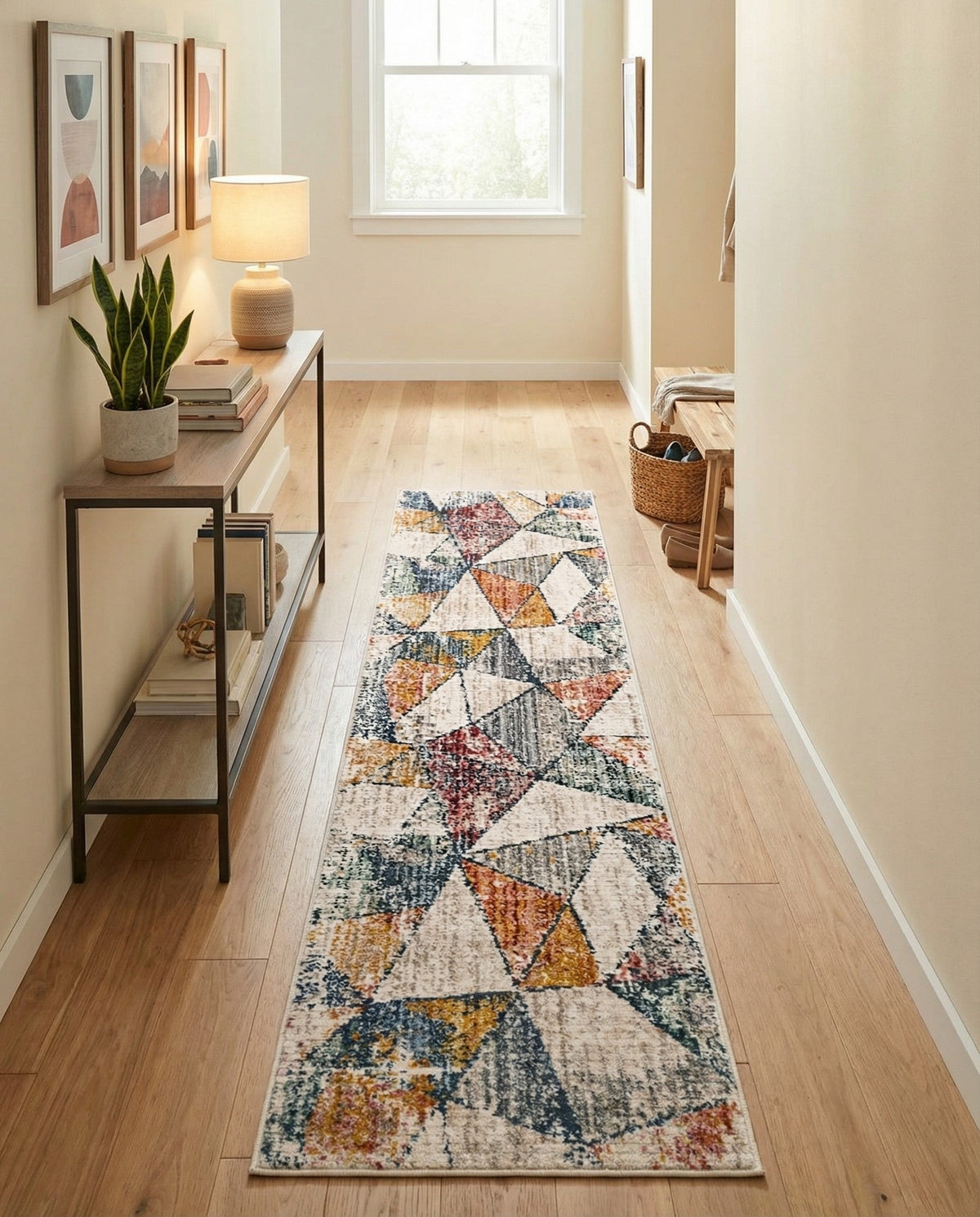 Jewel Oasis Collection Area Rug -  Topaz Runner Multi  lifestyle 78